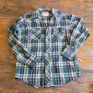 Vintage WRANGLER flannel long sleeve shirt - size small